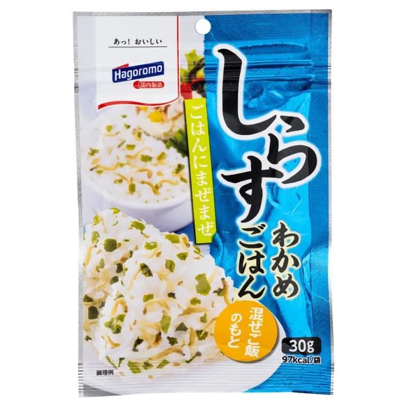 Hagoromo Furikake Rice Seasoning (Seaweed Shirasu (White Bait) Flavour) しらすわかめごはん