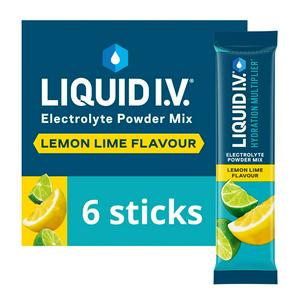 Liquid I.V. electrolyte powder sachets lemon lime x6, UK version