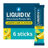 Liquid I.V. electrolyte powder sachets lemon lime x6, UK version