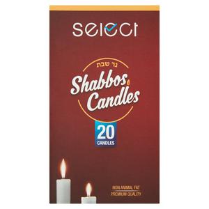 Select Shabbos Candles Dripless Wax Pack of 20 (British brand)