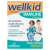 Vitabiotics Wellkid Immune Chewable Tablets Natural Orange & Lemon 30 Pack (British brand)