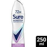 Sure Vitality Anti-Perspirant Aerosol 250ml (British brand)