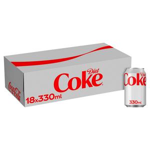 Coca-Cola Diet Coke Drink 18 x 330ml - British product