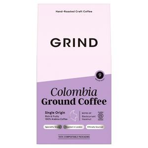 Grind Colombia ground coffee medium roast 200g, UK version