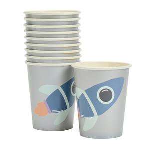 Sainsbury's Home Space Rocket Paper Cups 10 Pack 250ml (British brand)