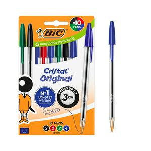 BIC Cristal assorted ballpoint pens 10 pack - British product