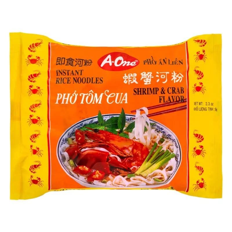 A-One Instant Pho Rice Noodles (Shrimp & Crab Flavour) 即食蝦蟹河粉