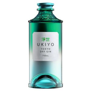 Ukiyo Tokyo Dry Gin 70cl premium spirit bottle package (British brand)