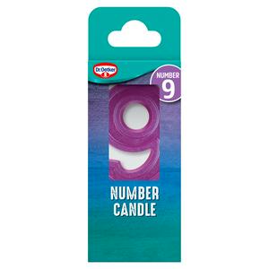 Dr. Oetker Number 9 Birthday Cake Candle - British product