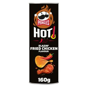 Pringles Hot Blazin Fried Chicken Sharing Crisps 160g, imported from the UK