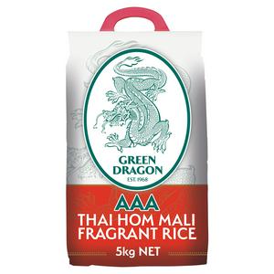 Green Dragon Thai Hom Mali Fragrant Rice 5kg, UK version