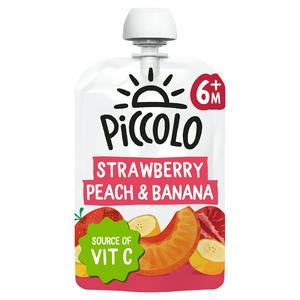 Piccolo baby food smooth strawberry banana peach 100g, imported from the UK