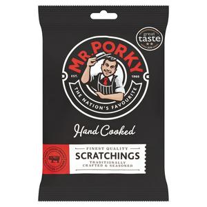 Mr Porky pork scratchings snack 65g, imported from the UK