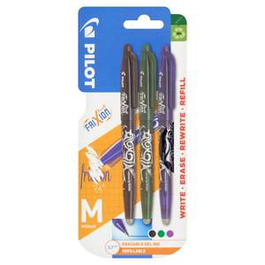 Pilot Frixion Ballpoint Pens Pack of 3, imported from the UK