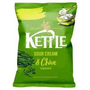 Kettle sour cream chive potato chips 130g, UK version