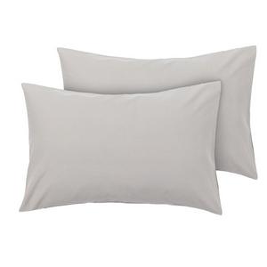 Sainsbury's Home Brushed Cotton Pillowcase Pair Dove Grey 75x50cm (British brand)