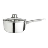 Sainsbury's Home stainless steel saucepan 18cm with glass lid (British brand)