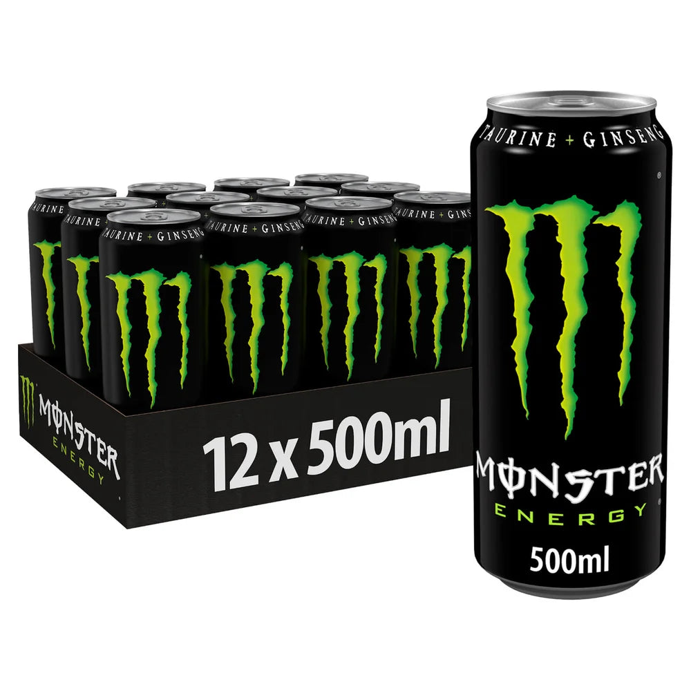 Monster energy drink 12 x 500ml cans, imported from the UK