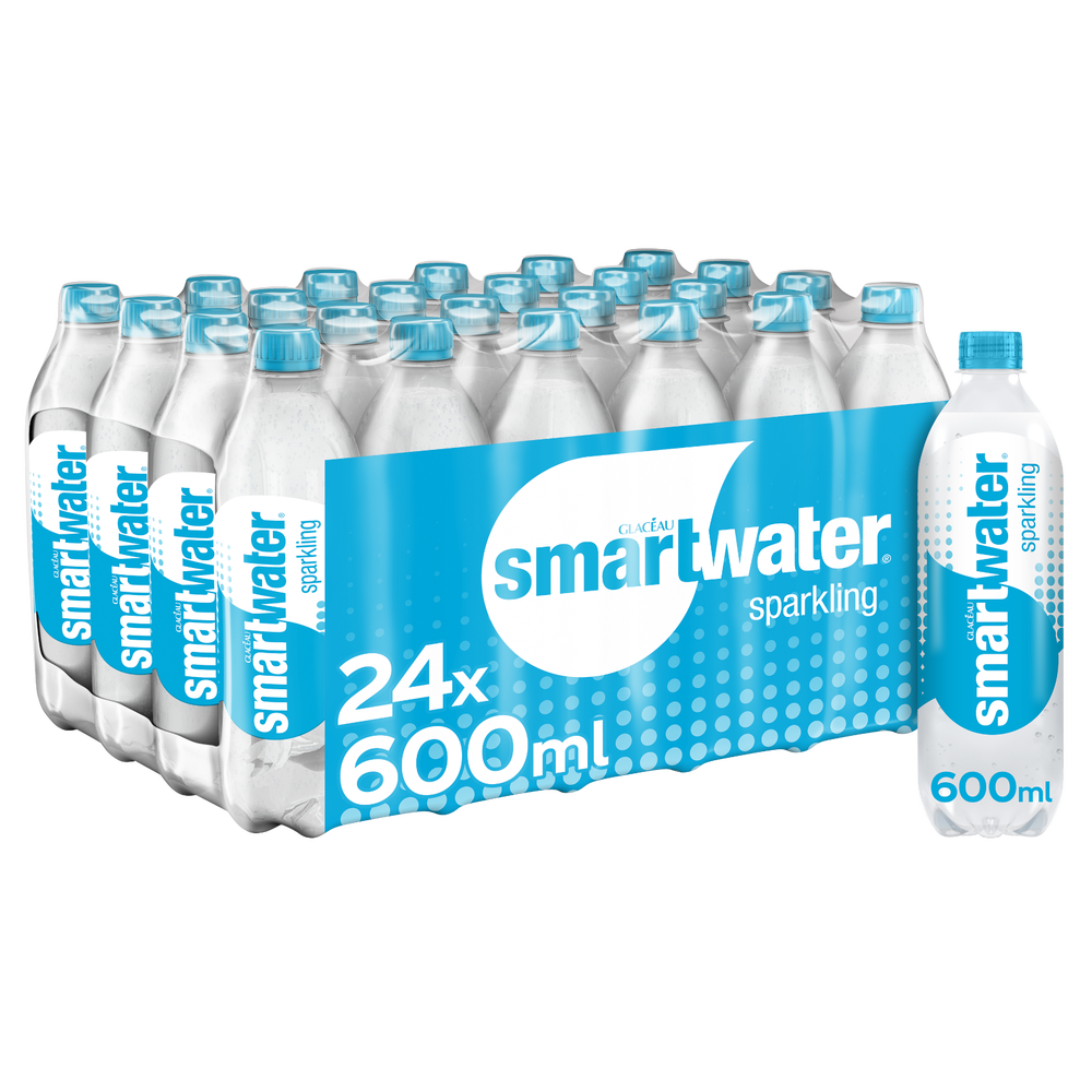 Glacéau Smartwater Sparkling Water 24 x 600ml bottles, UK version