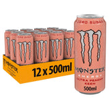 Monster Ultra Peachy Keen energy drink 12x500ml cans, imported from the UK