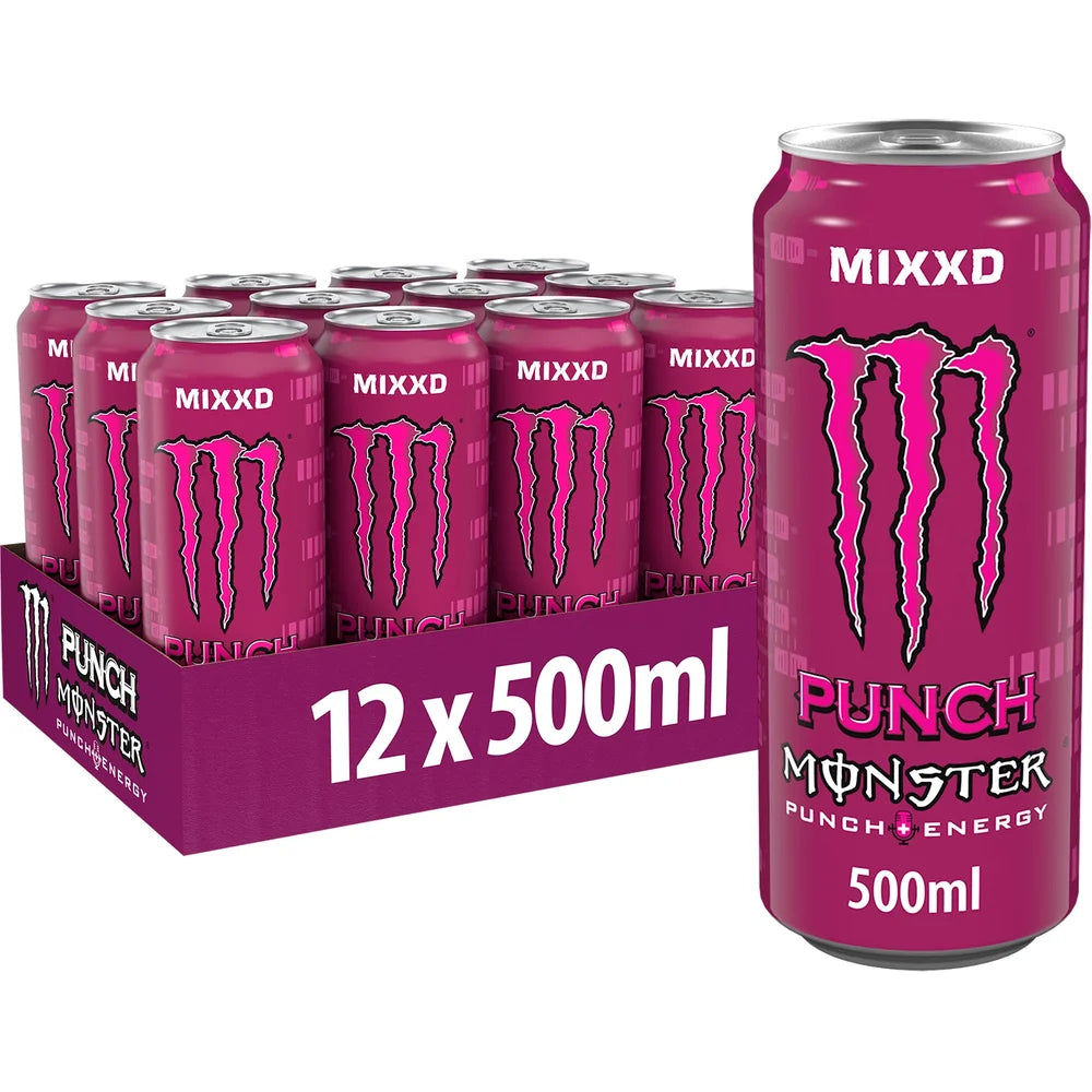 Monster Energy Drink Punch 500ml x 12, imported from the UK