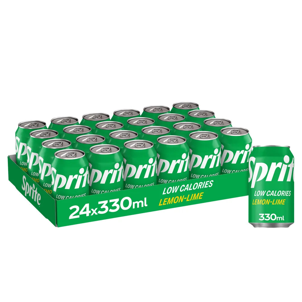 Sprite lemon-lime soft drink 24 x 330ml cans (British brand)