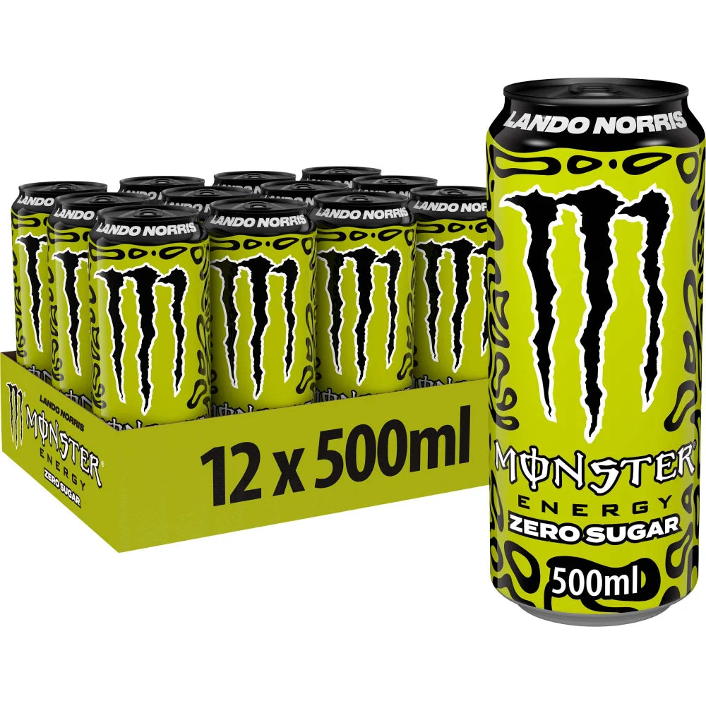 Monster Energy Zero Sugar Lando Norris 12 x 500ml, imported from the UK