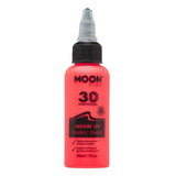 Moon Glow - Neon UV Fabric Paint - 30ml - Intense Red