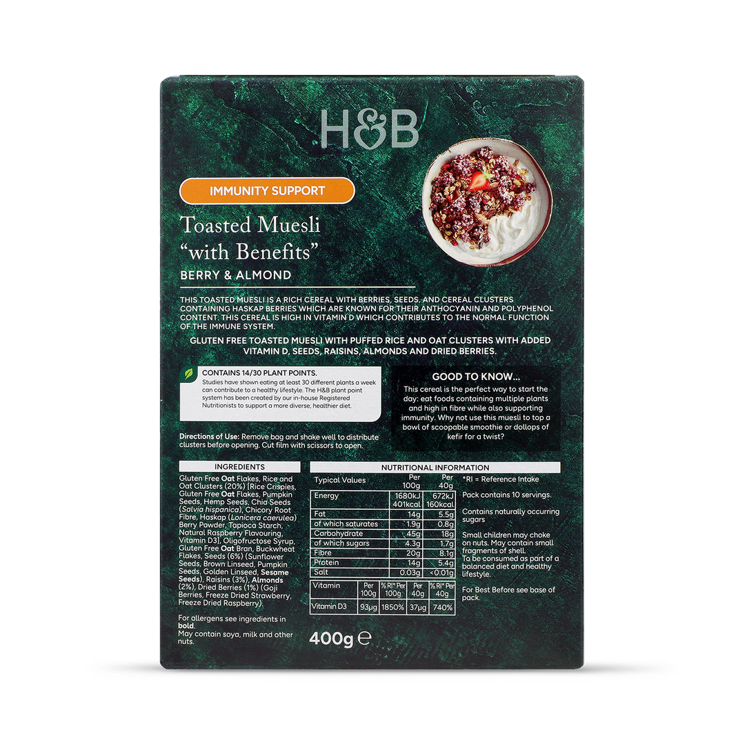 Holland  Barrett Immunity Support Toasted Muesli 400g