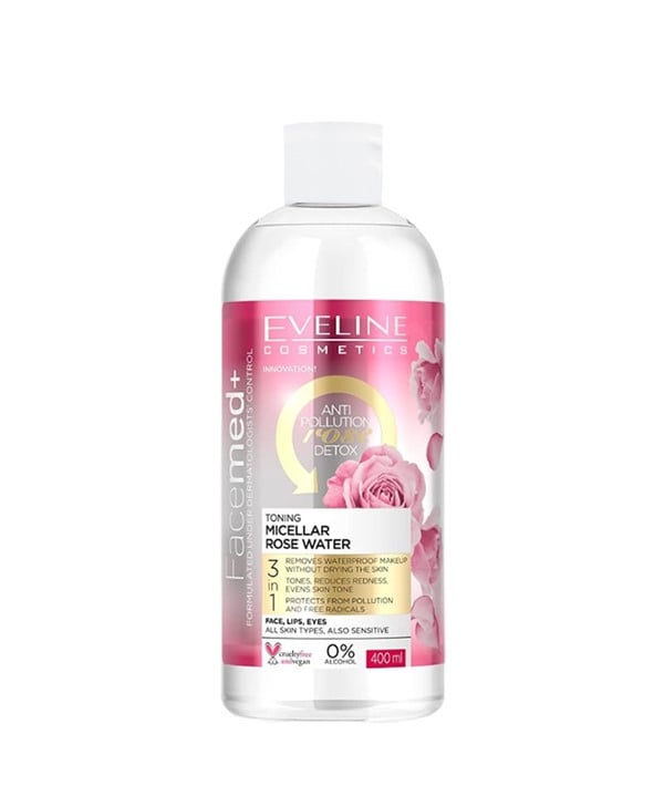 Toning Micellar Rose Water for Face Cleansing and Makeup Removal, Alcohol-Free