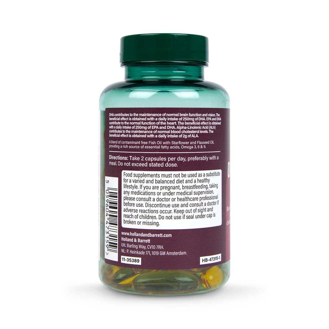 Holland  Barrett Triple Omega 3-6-9 60 Capsules