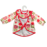 Ziggle Baby Coverall Feeding Bib - Pink Flowers & Fairy Garden