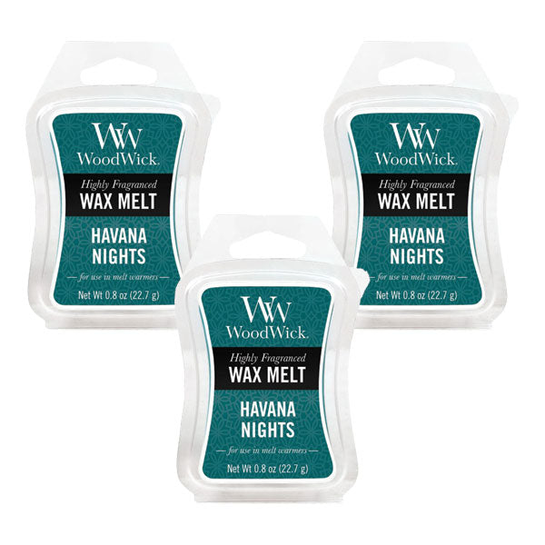 Woodwick Wachsschmelztabletten Havana Nights 22,7g – Packung mit 3 Stück