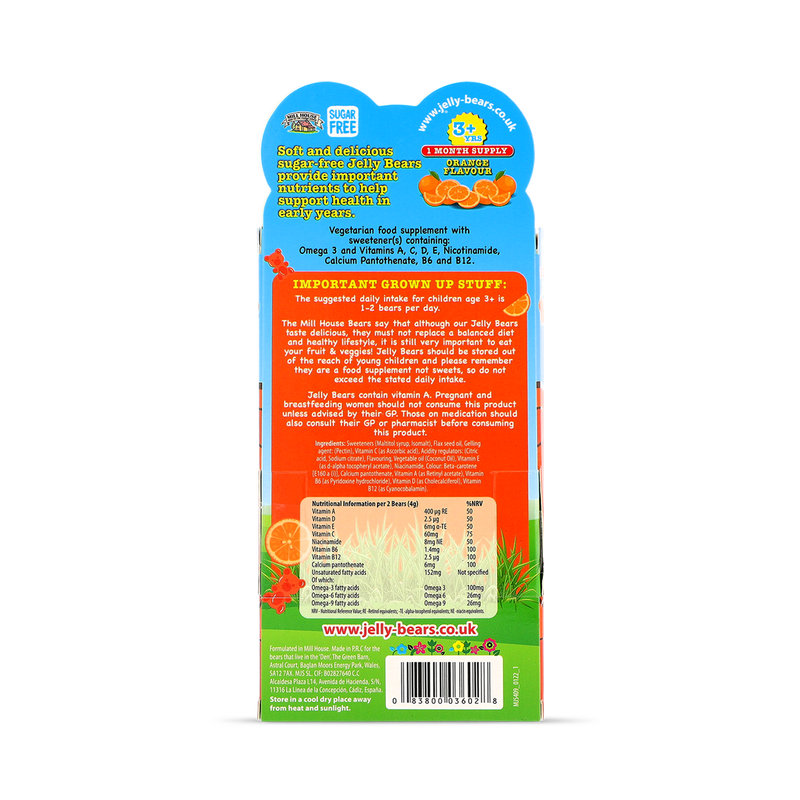 Jelly Bears Omega 3 Orange Fruit Bear 60 Comprimés à Croquer