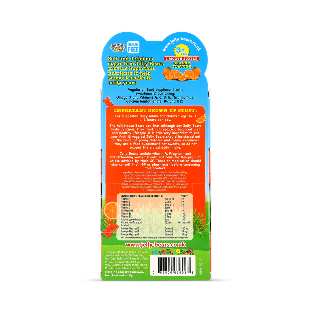 Jelly Bears Omega 3 Orange Fruit Bear 60 Comprimés à Croquer
