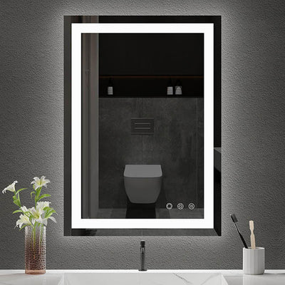 LED-Badezimmerspiegel mit Antibeschlag-Touch-Bedienung, 140x70cm