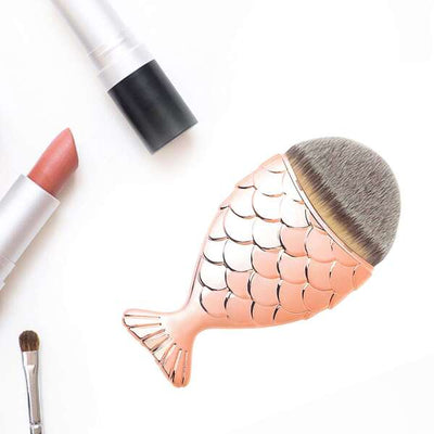 Superdrug Fish-Shaped Face Contour Makeup Brush, Rose Gold- Buy online at McGrocer