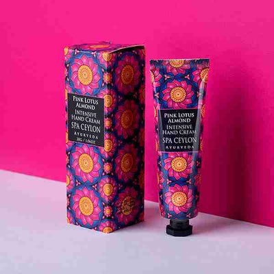 Superdrug SPA CEYLON Pink Lotus Almond - Intensive Hand Cream -30g- Buy online at McGrocer