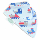 Ziggle Bandana Dribble Bib - Blue Train