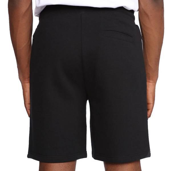 Cotton Polyester Sweat Shorts with Embroidered Crest and Multiple Pockets