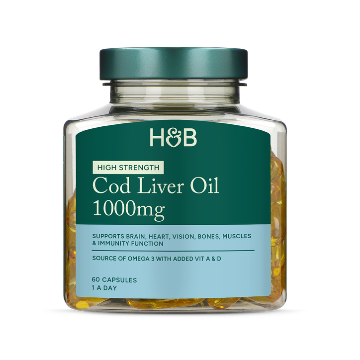 Holland  Barrett Pure Cod Liver Oil 1000mg 60 Capsules