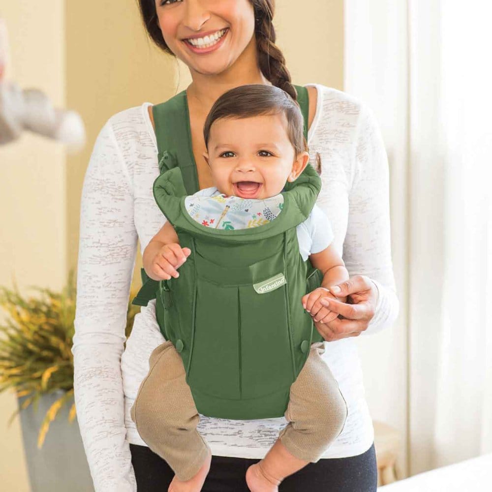 Infantino Swift Classic baby carrier in green, UK version
