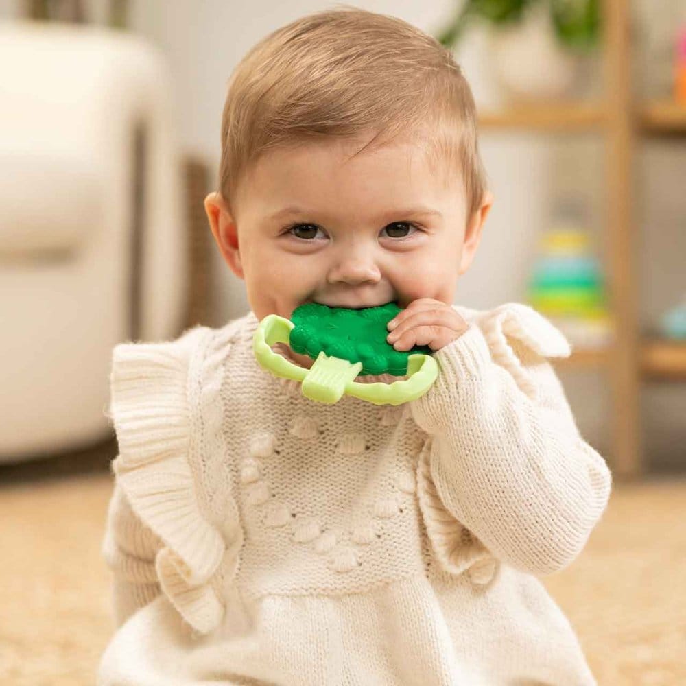 Infantino Lil Nibbles silicone teether broccoli, imported from the UK