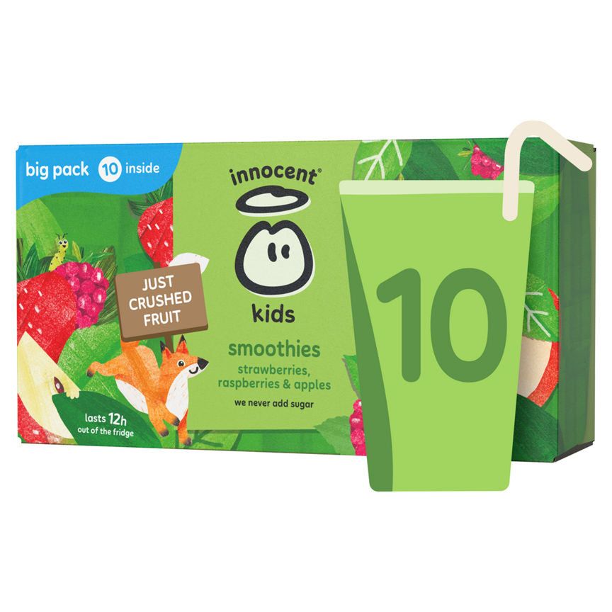 Innocent Smoothies bare for barn Jordbær, bringebær og epler