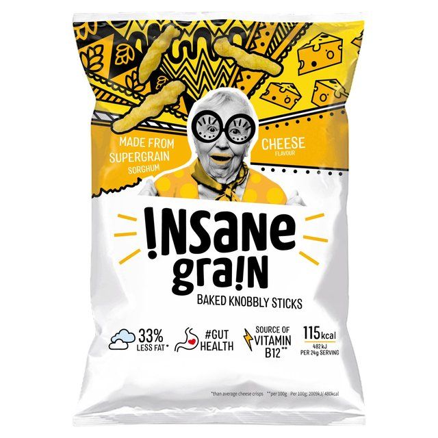 Insane Grain Cheese - Baked Knobbly Sticks   24g