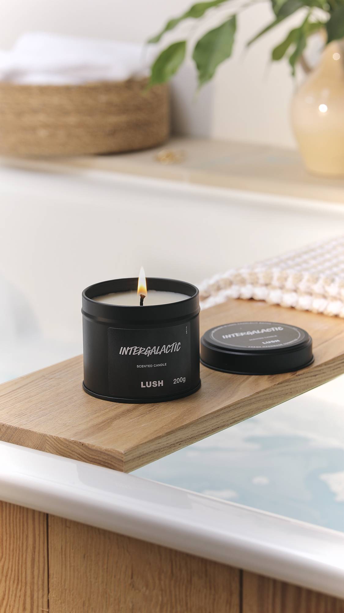 Intergalactic single wick scented candle tin, imported from the UK