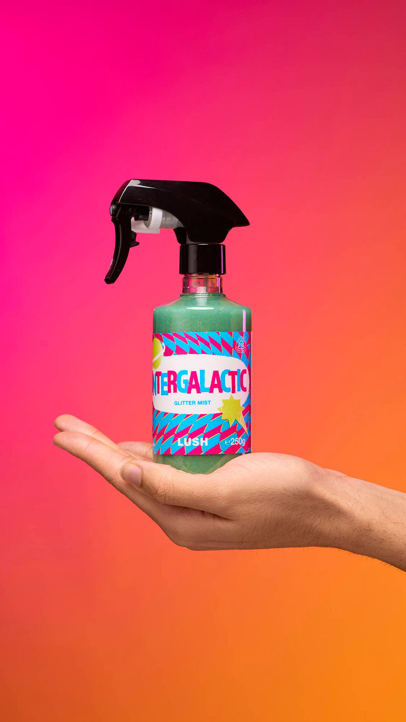 Lush Intergalactic Glitter Mist Spray, imported from the UK