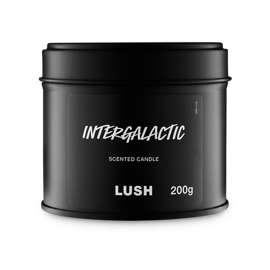 Intergalactic single wick scented candle tin, imported from the UK