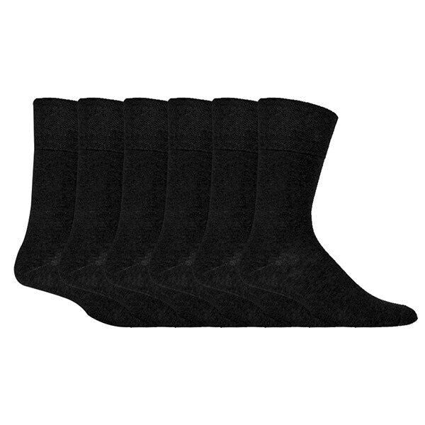 IOMI Mens 6 Pairs Non Elastic Diabetic Socks 6-11 UK