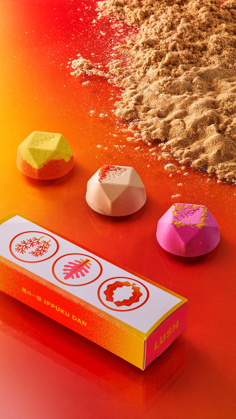Lush Ippuku Dan warming mini bath bombs gift set - British product